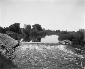 Dam on the Pine River, Alma, Mich., between 1895 and 1910. Creator: Unknown.