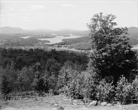 Lower Saranac Lake from Mount Pisgah, Adirondack Mtns., N.Y., between 1900 and 1910. Creator: Unknown.