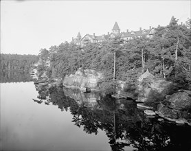 The Wildmere House from the lake, Lake Minnewaska, N.Y., between 1900 and 1905. Creator: Unknown.
