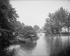 View on Sunset Lake, Asbury Park, N.J., between 1900 and 1910. Creator: Unknown.