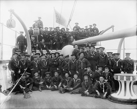 U.S.S. Chicago, a forecastle group, between 1890 and 1901. Creator: Unknown.