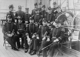 U.S.S. Lancaster, officers, between 1890 and 1901. Creator: Unknown.