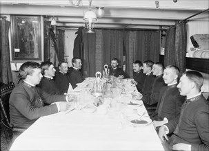 U.S.S. Newark, junior officers' mess, between 1891 and 1901. Creator: Unknown.
