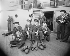U.S.S. Oregon, the athletes, between 1896 and 1901. Creator: Unknown.