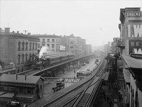 The Bowery near Grand St., New York, ca 1900. Creator: Unknown.