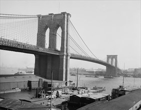 Brooklyn Bridge, New York, N.Y., ca 1900. Creator: Unknown.
