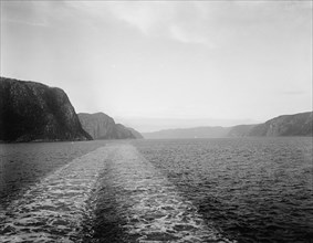 Saguenay River and Cape Trinity, Quebec, between 1890 and 1901. Creator: Unknown.