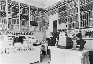 Grocery store, Luxembourg, between 1897 and 1910. Creator: Unknown.