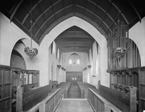 St. Mary's Episcopal Church, interior from chancel, Walkerville, Canada, between 1900 and 1905. Creator: Unknown.