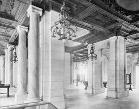 Exhibition room, the New York Public Library, between 1910 and 1920. Creator: Unknown.