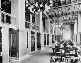 Technology library, the New York Public Library, c.between 1910 and 1920. Creator: Unknown.