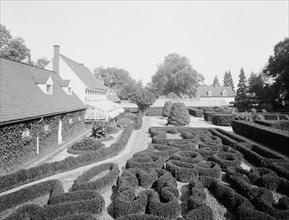 The Flower gardens at Mt. Vernon, c.between 1910 and 1920. Creator: Unknown.