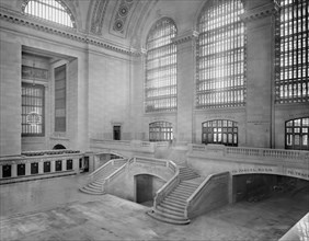 West balcony, main concourse, Grand Central Terminal, N.Y. Central Lines, c.1910-1920. Creator: Unknown.