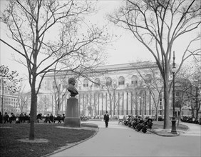 The New York Public Library and Bryant Park, New York, c.between 1910 and 1920. Creator: Unknown.