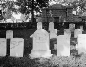 Washington Irving's grave, Sleepy Hollow, Tarrytown, N.Y., between 1910 and 1920. Creator: Unknown.