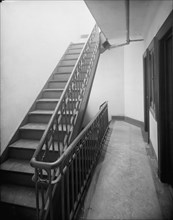 Stairway and hall, tenement, New York City, between 1900 and 1910. Creator: Unknown.