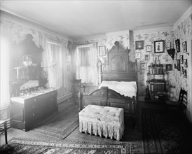 Douglas residence, bedroom with bureau & bookshelves, Detroit, Mich., between 1905 and 1915. Creator: Unknown.