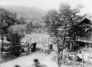 Porte cochere, Mohonk Mountain House, Lake Mohonk, N.Y., between 1905 and 1915. Creator: Unknown.