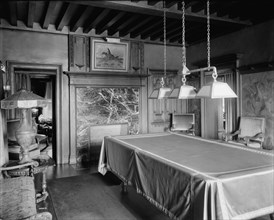 Res. of A. Buhl, Iroquois Avenue, billiard room,Detroit, Mich., between 1905 and 1915. Creator: Unknown.