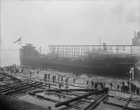 Str. F.P. Jones, after the launch, 1913 Mar 8. Creator: Unknown.