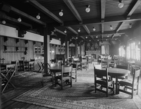The Grill room, Paul Smith's casino, Adirondack Mountains, between 1900 and 1905. Creator: Unknown.