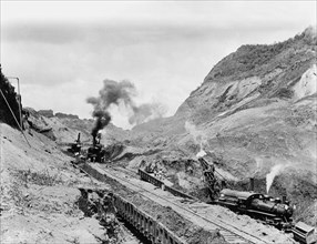 Famous Cucaracha slide, Panama Canal, c.between 1910 and 1914. Creator: Unknown.