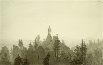 Statue of the Madonna in the Mountains, 1804. Creator: Caspar David Friedrich.