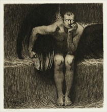 Lucifer, c. 1890. Creator: Franz von Stuck.