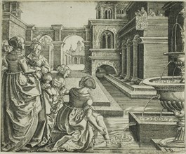 David and Bathsheba, c. 1545. Creator: Hans Brosamer.