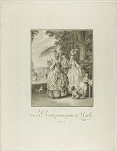 Rendezvous For Marly, from Monument du Costume Physique et Moral de la fin du..., n.d. Creator: Heinrich Guttenberg.