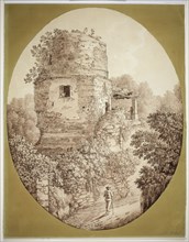 Tower with Man Walking, 1797. Creator: Jacob Philip Hackert.