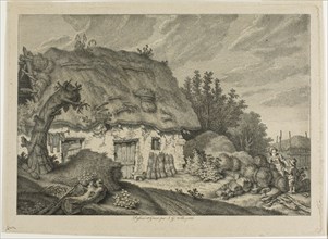 A Farm Cottage, 1766. Creator: Johann Georg Wille.