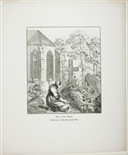 On a Grave, plate nine from Zehn Blätter zu Hebels Alemannischen Gedichten, 1820. Creator: Sophie Reinhard.