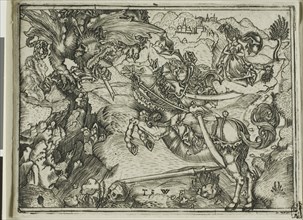 St. George Killing The Dragon, 1499-1510. Creator: Telman of Wesel.