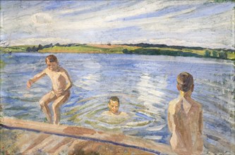 Boys Bathing, 1902. Creator: Peter Hansen.