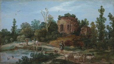 Landscape with a Ruin, 1627. Creator: Esaias van de Velde.