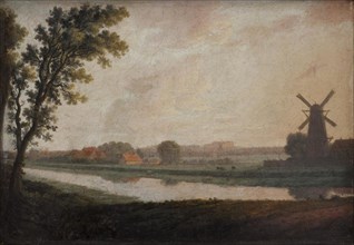 Landscape outside Copenhagen with Frederiksberg Church and Palace in the Distance, 1788. Creator: Erik Pauelsen.