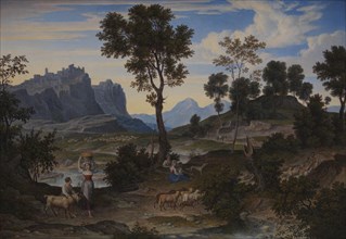Landscape from Civitella near Olevano, 1823. Creator: Joseph Anton Koch.