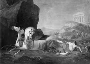 Death of Hippolytus, 1829. Creator: Christian Frederik Carl Holm.