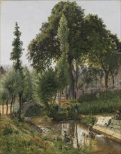 Savoy Landscape. Women Washing Clothes in the River, 1850. Creator: Vilhelm Kyhn.