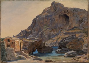 View of Marina Piccola, Capri: Afternoon Light, 1851. Creator: Thorald Lessoe.