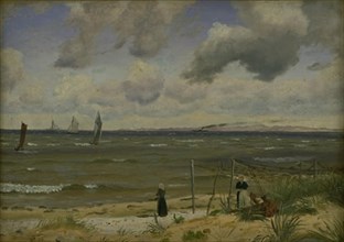 Hornbæk Strand in the North of Sealand, 1855. Creator: Vilhelm Kyhn.