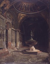 The interior of the Baptistery in St. Mark's Church in Venice, 1885. Creator: Josef Theodor Hansen.