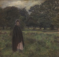 Woman in a landscape, 1888. Creator: Georg Seligmann.