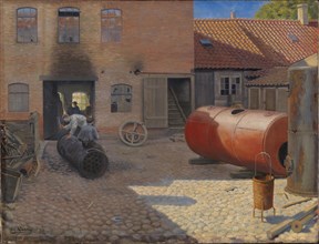 Factory courtyard in a provincial town, 1892. Creator: Gustav Adolf Clemens.