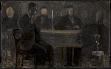 Five Portraits. Study for painting in Thielska Galleriet, Stockholm, 1901. Creator: Vilhelm Hammershoi.