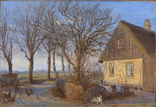 Outside a farmhouse - Maglebylille, 1903. Creator: Theodor Esbern Philipsen.