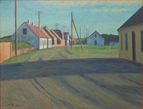 Road in a small town, Strande, 1938. Creator: Niels Bjerre.