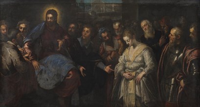 Christ and the Adulteress, 1575-1635. Creator: Domenico Tintoretto.