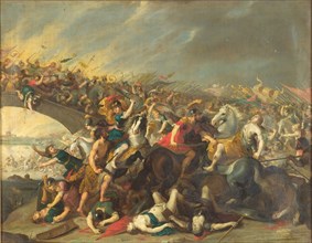 Fight with Amazons, 1587-1680. Creators: Hans Jordaens I, Hans Jordaens II, Hans Jordaens III, Hans Jordaens IV.